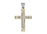 Kettenanhänger ADELIA´S "hochwertiger Kreuz Anhänger aus Edelstahl", silber, Schmuckanhänger, Damen, Edelstahl, Kettenanhänger
