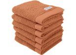 Gästehandtuch TOM TAILOR HOME "COLOR BATH", rot (schwarz coral), B:30cm L:50cm, Frottier, Frottier, Handtücher, 100% Baumwolle, 30x50 cm, uni, große Farbauswahl