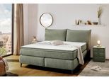 Boxspringbett JOCKENHÖFER GRUPPE "Hacienda, Breite 180cm,erhältlich in verschiedenen Farben", grün 432, 13, B:210cm L:230cm, Bezug Bett: Flachgewebe (100% Polyester);Topper und Matratzenspiegel: 100% Polyester, Komplettbetten, Boxspringbett, 7-Zonen-TTFK-Matratze, KS-Topper, verschiedene Härtegrade wählbar