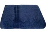 Handtuch DYCKHOFF "Siena", blau (tintenblau), B:50cm L:100cm, Frottier, Obermaterial: 100% Baumwolle, Handtücher, mit Bordüre