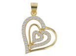 Kettenanhänger ADELIA´S "moderner Herz Anhänger aus 925 Sterling Silber", gold, Schmuckanhänger, Damen, Silber 925 (Sterlingsilber), Kettenanhänger