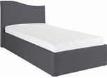 Polsterbett, grau (anthrazit), B:112cm L:210cm, Bezug Bett: Kunstleder;Bonnell-Federkernmatratze: 51% Polypropylen, 39% Polyester und 10% Baumwolle;Kaltschaummatratze: 100% Polyester, Bezug abnehm- und waschbar bis 60C, WESTFALIA SCHLAFKOMFORT, Betten, Polsterbett ohne Bettkasten Polsterbett, inkl. Bettkasten bei Ausführung mit Matratze