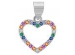 Kettenanhänger ADELIA´S "stylischer Herz Anhänger aus 925 Sterling Silber", silber, Schmuckanhänger, Damen, Silber 925 (Sterlingsilber), Kettenanhänger