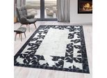 Teppich AYYILDIZ TEPPICHE "FIESTA 4307", schwarz, B:80cm H:6mm L:150cm, Polyester, Teppiche, Teppich, Läufer, Pflegeleicht / Moderner Fell Look