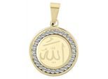 Kettenanhänger ADELIA´S "hochwertiger Schmuck Anhänger aus Edelstahl", gold, Schmuckanhänger, Damen, Edelstahl, Kettenanhänger