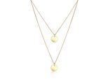 Gliederkette ELLI "Layer Kette mit Kreis Plättchen 925 Silber", gold, Halsketten, Damen, 45, ohne Stein, Silber 925 (Sterlingsilber), L: 45, Gliederkette