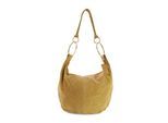 Schultertasche HARPA "BOHO", Mädchen, Gr. B/H/T: 1cm x 36cm x 47cm, camelfarben, Leder, unifarben, Taschen Schultertasche, aus echtem Wildleder