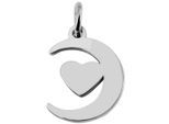 Kettenanhänger ADELIA´S "zeitloser Herz Anhänger aus Edelstahl", silber, Schmuckanhänger, Damen, Edelstahl, Kettenanhänger