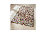 Teppich HEINE HOME Gr. 8, bunt (ecru, bunt), H:10mm Ø:150cm, Wolle, Teppiche, Teppich