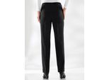 Bügelfaltenhose CLASSIC BASICS, Damen, Gr. 24, Kurzgrößen, schwarz, 100% Polyester, unifarben, lang, Hosen