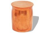vidaXL Hocker/Beistelltisch aus gehämmertem Aluminium Kupferfarben
