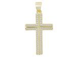 Kettenanhänger ADELIA´S "zeitloser Kreuz Anhänger aus 925 Sterling Silber", gold, Schmuckanhänger, Damen, Silber 925 (Sterlingsilber), Kettenanhänger