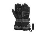 Skihandschuhe REUSCH "Sweeber III R-TEX XT", Damen, Gr. 8,5, schwarz (schwarz, grau), 45% Polyester, 38% Polyamid, 2% Lederimitat, 1% Elasthan, mehrfarbig, Handschuhe, mit wasserdichter und atmungsaktiver Funktion