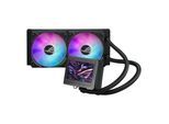 ASUS ROG Ryujin III 240 ARGB All-in-One Flüssig CPU-Kühler (3,5 Zoll LCD, Asetek-Pumpe der 8. Generation, 2x ROG 120mm Radiator mit magnetischen Daisy-Chain ARGB-Lüftern, schwarz)