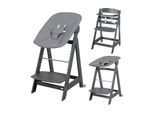 Hochstuhl ROBA "Set 2in1 Born Up", Baby, anthrazit, Polyester, Stühle Hochstuhl, Babyhochstuhl mit Schlaf- und Fütterposition