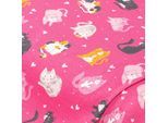 Baumwoll-Jersey "Katzen" mit Elasthan, rosa-color