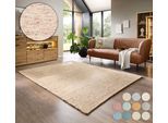 Wollteppich OTTO HOME "Pirker", beige (dunkelbeige), B:170cm H:12mm L:240cm, Schurwolle, Teppiche, Wendeteppich, meliert, reine Wolle, handgewebt, Scandi, Wohnzimmer