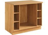 Herdumbauschrank HOME AFFAIRE "Teramo", natur, B:100cm H:85cm T:60cm, Massivholz, Schränke, Herdumbauschrank, Breite 100 cm, seitlich je 3 offene Fächer