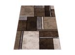 Teppich PACO HOME "Brilliance 661", braun, B:240cm H:18mm L:340cm, Polypropylen (PP), Teppiche, Teppich, Kurzflor, modernes 3D-Patchwork Design