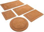 Badematte WECON HOME BASICS "Knut", terrakotta, H:20mm, Baumwolle, Badematten, Badematte, waschbar, rutschfest, strapazierfähig, pflegeleicht, Bordüre, weich