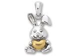 Kette mit Anhänger ONE ELEMENT "Schmuckset - Set mit Halskette Hase Anhänger aus 925 Silber", gold (silber), Halsketten, Mädchen, Silber 925 (Sterlingsilber), Ihr persönliches Symbol – liebevoll gearbeitet für jeden Tag