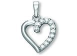 Kettenanhänger ONE ELEMENT "Zirkonia Herz Herz Anhänger aus 925 Silber", silber, Schmuckanhänger, Damen, Silber 925 (Sterlingsilber), Kettenanhänger, Herz mit Bedeutung – eine feine Geschenkidee für viele Anlässe