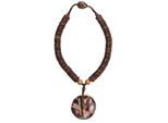 Kette mit Anhänger "Joy", Damen, Gr. onesize, Holz, braun, COLLEZIONE ALESSANDRO, Basic, Halsketten, mit Holzplättchen
