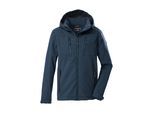 Softshelljacke KILLTEC "KOW 79 MN SFTSHLL JCKT", Herren, Gr. XXL, blau (dunkelblau), Oberseite: 92% Polyester, 8% Elasthan.Rückseite: 100% Polyester, Jacken Softshelljacke, Wasser- und windabweisende Softshelljacke, abnehmbare Kapuze