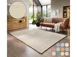 Wollteppich OTTO HOME "Pirker", beige (natur), B:120cm H:12mm L:180cm, Schurwolle, Teppiche, Wendeteppich, meliert, reine Wolle, handgewebt, Scandi, Wohnzimmer