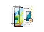 Wozinsky Full Glue Tempered Glass 2x Tempered Glass For Xiaomi Redmi A2 / Redmi A1 9H Full Screen Full Cover With Black Frame