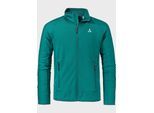 Fleecejacke SCHÖFFEL "Fleece Jk Style Cascata MNS", Damen, Gr. 54, grün (6895, grün), Oberstoff: 94% Polyester, 6% Elasthan, regular fit, hoch geschlossener Ausschnitt, Jacken Fleecejacke
