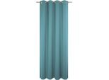 Vorhang ADAM "Uni Collection", blau (türkis), B:142cm H:345cm, Baumwolle (Bio-Baumwolle), Gardinen, Vorhang, Blickdichter aus 100% Bio-Baumwolle