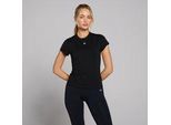 MP Damen Basics Körperbetontes Kurzarm-T-Shirt – Schwarz - XXL