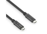 PureLink USB-C auf USB-C Kabel - USB 3.2 Gen 1x2, 5A, SPR 100W, 10G, DP Alt-Mode - PureInstall MicroX4 - schwarz - 4,00m