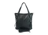 Schultertasche HARPA "TALIA", Mädchen, Gr. B/H/T: 40cm x 31cm x 40cm, schwarz, Kunstfaser, unifarben, Taschen Schultertasche, mit seitlichen Reißverschlussfächern