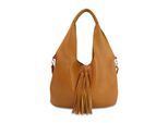 Schultertasche HARPA "AVEL", Mädchen, Gr. B/H/T: 45cm x 31cm x 45cm, ocker, Lederimitat, unifarben, Taschen Schultertasche, mit zusätzlicher Umhängetasche