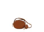Schultertasche HARPA "Natalie", Damen, Gr. B/H/T: 9cm x 17cm x 23cm, braun (cognac), Lederimitat, unifarben, Taschen Schultertasche, mit kleinem Anhänger-Täschchen
