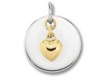 Kettenanhänger ONE ELEMENT "Gravurplatte mit Herz Anhänger aus 925 Silber", gold (silber), Schmuckanhänger, Damen, Silber 925 (Sterlingsilber), Kettenanhänger, Herz mit Bedeutung – eine feine Geschenkidee für viele Anlässe