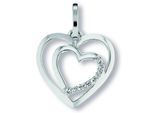 Kettenanhänger ONE ELEMENT "Zirkonia Herz Herz Anhänger aus 925 Silber", silber, Schmuckanhänger, Damen, Silber 925 (Sterlingsilber), Kettenanhänger, Ein Geschenk von Herzen – zart, elegant & voller Symbolik