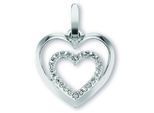 Kettenanhänger ONE ELEMENT "Zirkonia Herz Herz Anhänger aus 925 Silber", silber, Schmuckanhänger, Damen, Silber 925 (Sterlingsilber), Kettenanhänger, Liebevoll gearbeitet – ein schönes Geschenk für besondere Momente