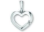 Kettenanhänger ONE ELEMENT "Zirkonia Herz Herz Anhänger aus 925 Silber", silber, Schmuckanhänger, Damen, Silber 925 (Sterlingsilber), Kettenanhänger, Herz mit Bedeutung – eine feine Geschenkidee für viele Anlässe