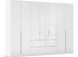 Drehtürenschrank OTTO HOME "Kleiderschrank Schrank Garderobe AGORDO mit Dekor- oder Hochglanzfront", weiß (alpinweiß, hochglanz weiß), B:315cm H:229cm T:54cm, Holzwerkstoff, Schränke, Drehtürenschrank, mit Außenschubkästen, in 7 Breiten und 2 Höhen MADE IN GERMANY