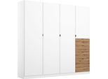 Schrank-Set RAUCH "Kleiderschrank Schrank Garderobe Wäscheschrank Ankleide ONTARIO", weiß (alpinweiß, eiche artisan), B:298cm H:197cm T:195cm, Holzwerkstoff, Kastenmöbel-Sets, Schrank-Set, mit 5 Schubladen in unterschiedlichen Größen MADE IN GERMANY