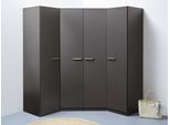 Schrank-Set RAUCH "Kleiderschrank Schrank Garderobe Wäscheschrank VANDOR", grau (graumetallic), B:164cm H:197cm T:164cm, Holzwerkstoff, Kastenmöbel-Sets, 4-türig mit viel Stauraum, Schränke einzeln stellbar MADE IN GERMANY