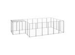 VidaXL Hundezwinger silber 4,4 m, 2,2 m, 1,1 m