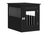 VidaXL Hundekäfig im Möbel-Stil schwarz 75 cm, 55 cm, 65 cm