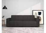 3-Sitzer DOREL HOME "Allie II Schlafsofa 225 cm", braun (dunkelbraun), B:225cm H:82cm T:91cm, 100% Polyester, Sofas, Bett-Funktion (108/190cm), Rückenlehne 2-teilig, mit Steppung