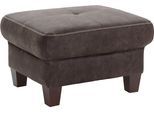 Polsterhocker HOME AFFAIRE "Varese", grau (mocca), B:77cm H:48cm T:67cm, Kunstleder SOFTLUX;Luxus-Microfaser Vintageoptik (100% Polyester);Flachgewebe ( 100% Polyester), Hocker, Polsterhocker, Kreuznaht in beige