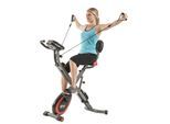 Heimtrainer "Multi-Function X-BIKE (mit/ohne Unterlegmatte)" Gr. 1, rot (rot, schwarz), MOTIVE FITNESS BY U.N.O., Heimtrainer, ohne Unterlegmatte, Heimtrainer, 120 kg max. Benutzergewicht, klappbar, Fahrrad, 8 Widerstandsstufen, B:53cm H:115cm L:100cm