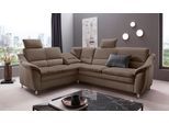 Ecksofa HOME AFFAIRE "Cardoso L-Form", braun (chocco), B:249cm H:90cm T:209cm, Luxus-Microfaser Lederoptik (100% Polyester);Luxus-Microfaser (100% Polyester);Luxus-Microfaser ALTARA NUBUCK (100% Polyester);Struktur (100% Polyester), Sofas, Ecksofa, Federkern, wahlweise mit Bett, Schubkasten, teilweise Relaxfunktion